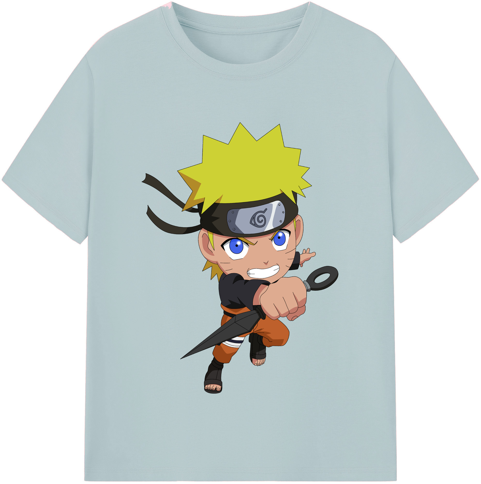 （画像用） NARUTO -ナルト- うずまき ナルト Uzumaki Naruto 綿100％半袖Tシャツ（フロントプリント）